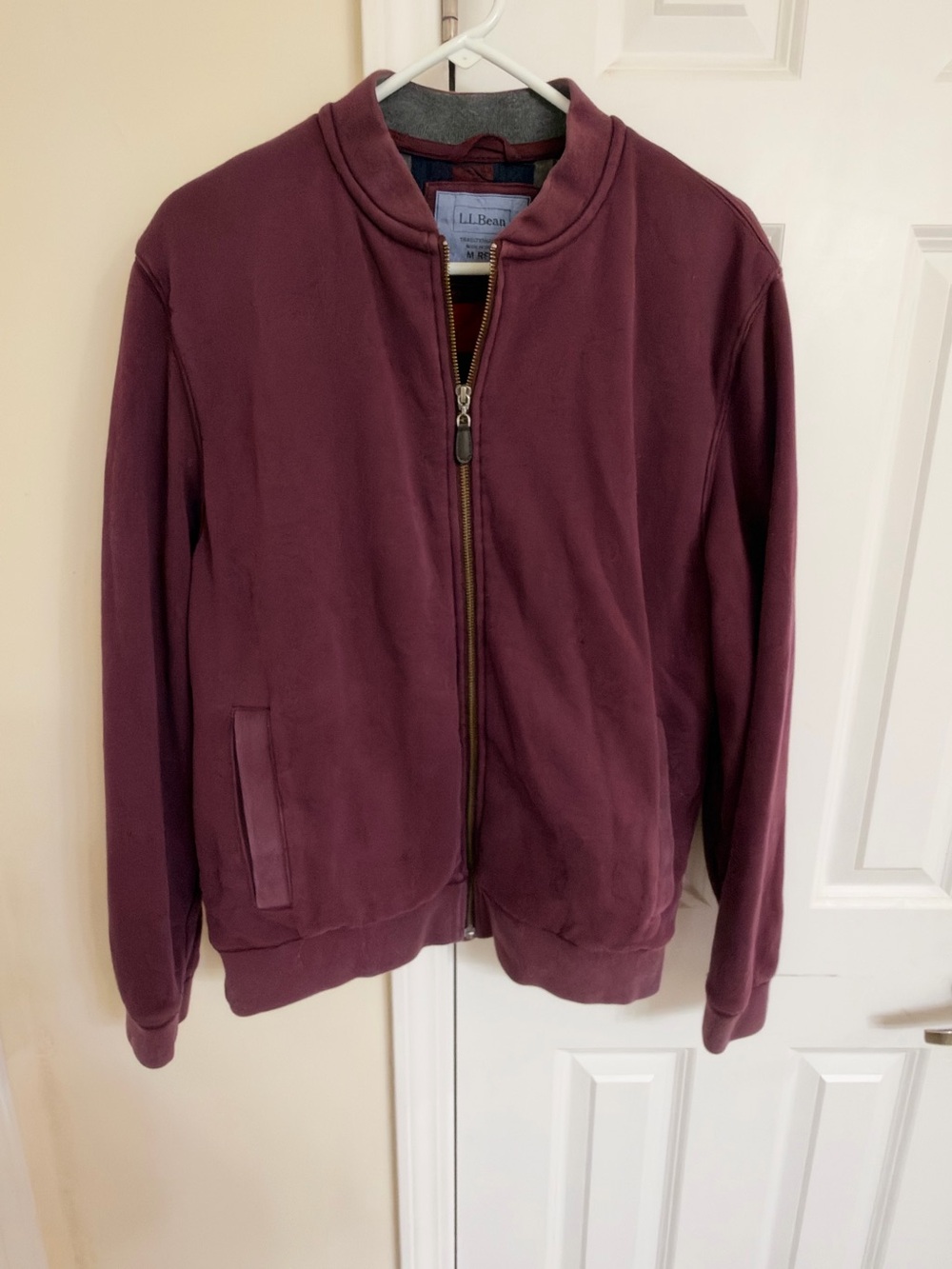 L.L. Bean Men's Wine Bomber Jacket